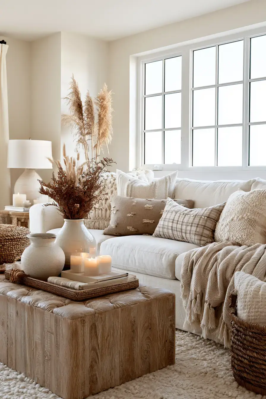fall apartment decor 10 Neutral Fall Nest