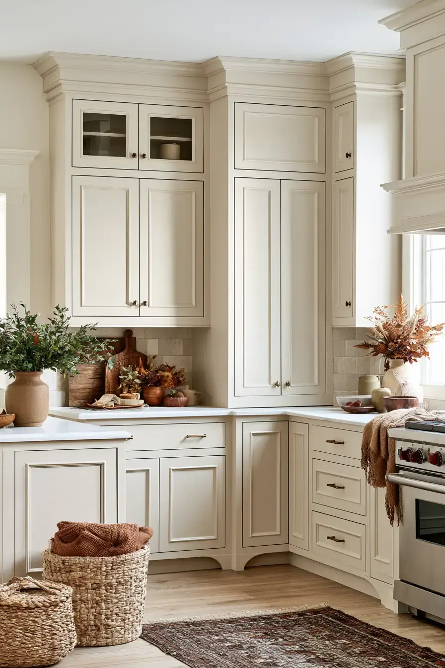 fall kitchen decor 10 Spiced Cream Kitchen