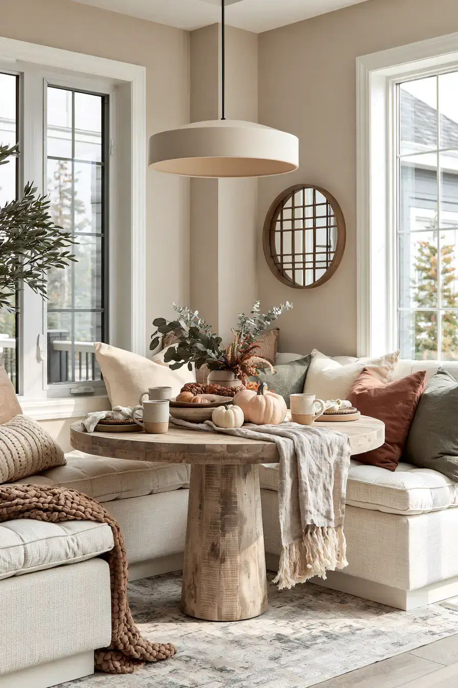 elegant fall decor 10 Timeless Autumn Breakfast Nook