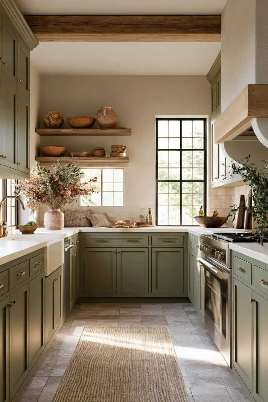 fall kitchen decor 11 Moody Olive Accents