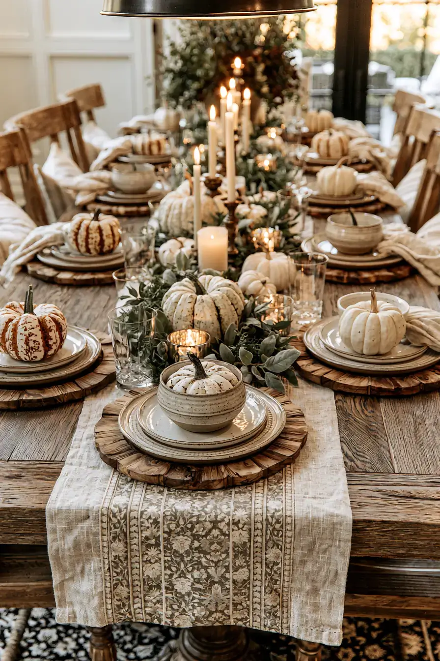 farmhouse fall decor 11 Rustic Dining Tablescape