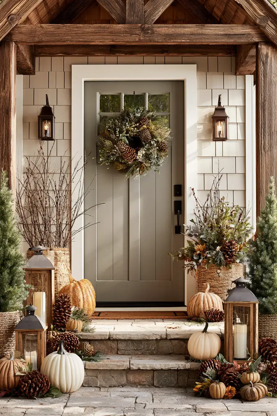 fall outdoor decor 11 Woodland Doorway Charm