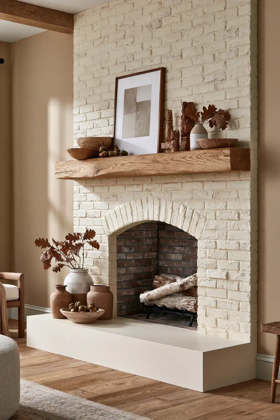 autumn fireplace decor 12 Acorn And Oak Accents