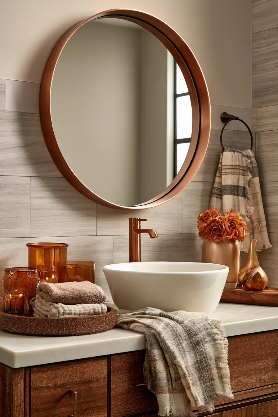 fall bathroom decor 12 Copper Mirror Moment