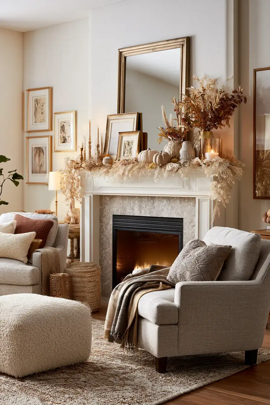 fall home decor 12 Elegant Mantel Moments