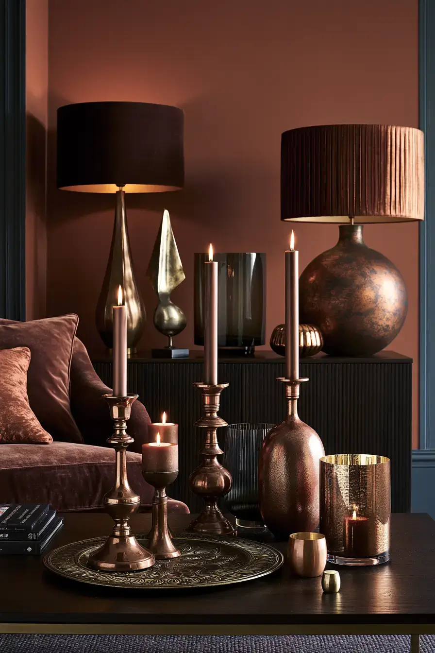 modern fall decor 12 Moody Bronze Moments