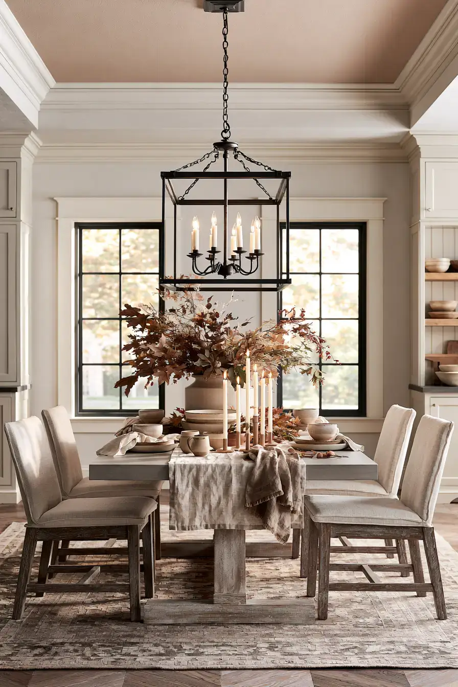 minimalist fall decor 12 Understated Harvest Dining Decor