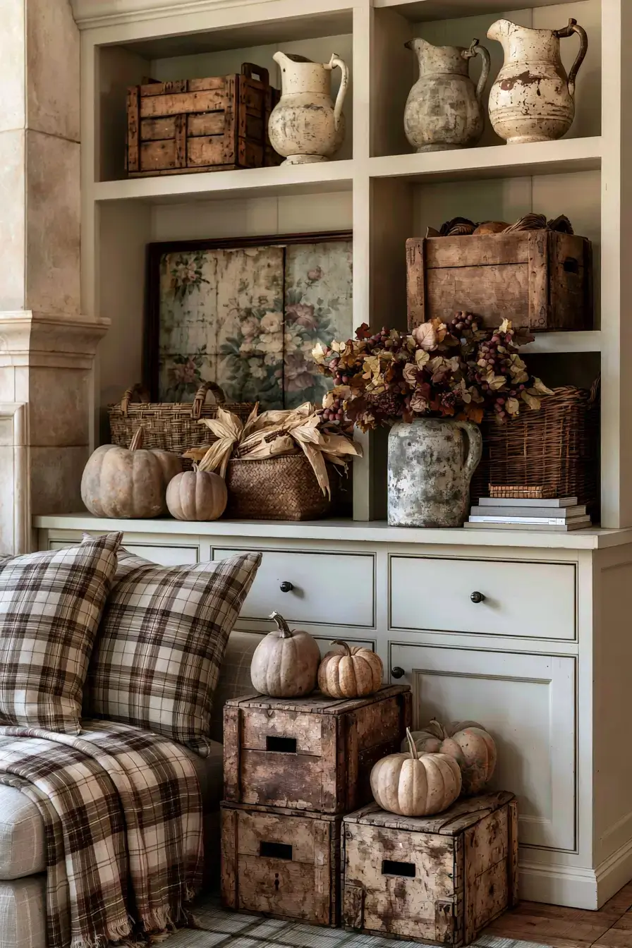 cozy fall decor 12 Vintage Harvest Home Style