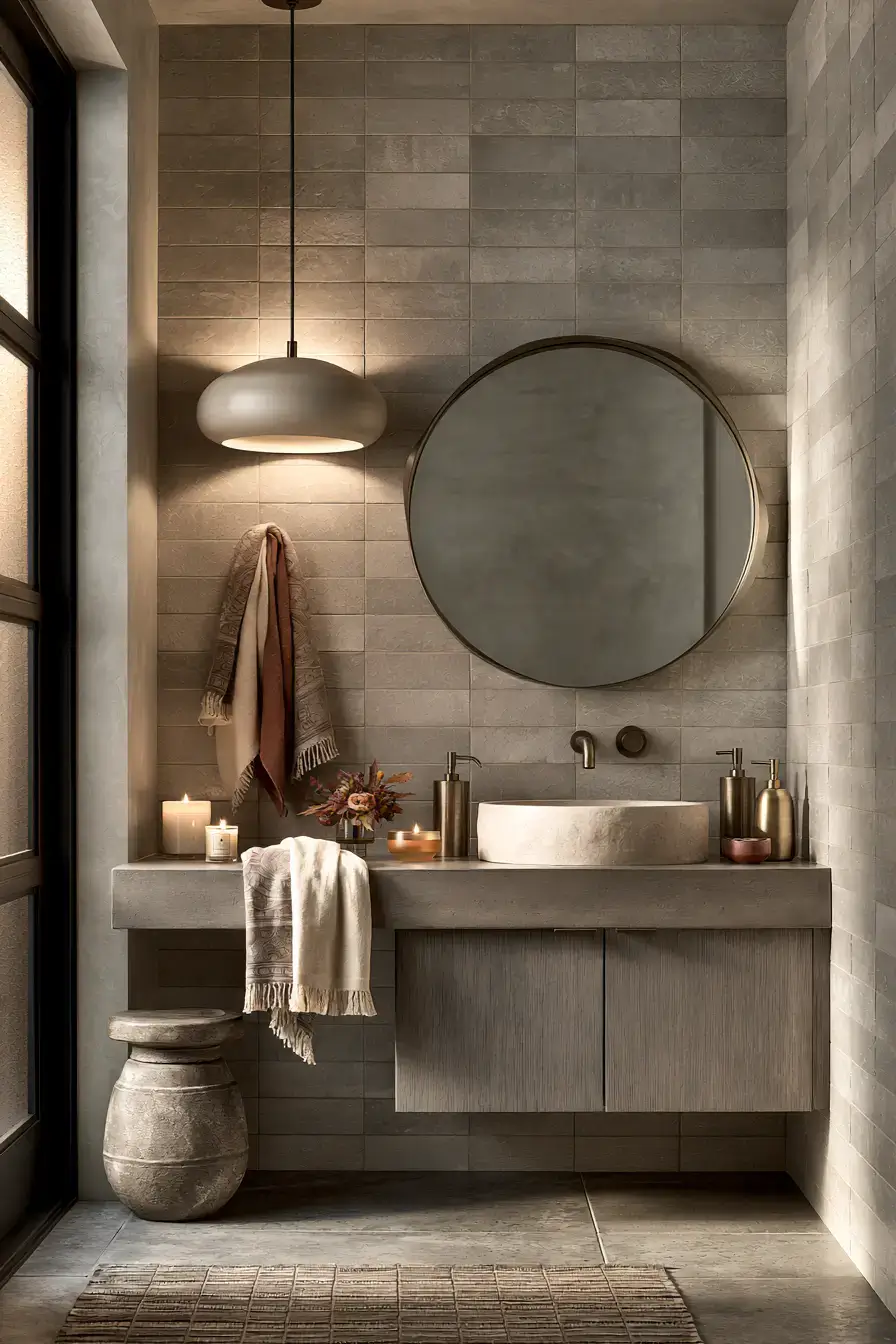elegant fall decor 13 Gilded Autumn Powder Room