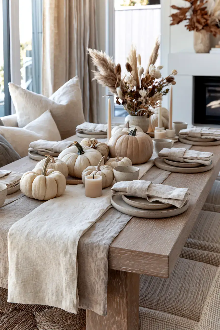 neutral fall decor 13 Warm Linen Details
