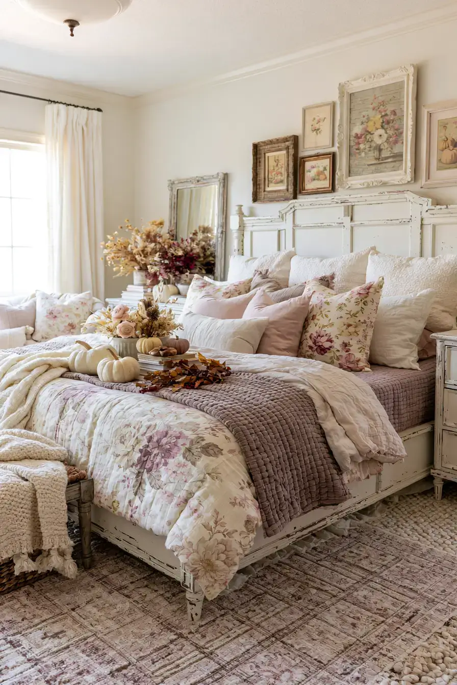 vintage fall decor 14 Faded Floral Moments