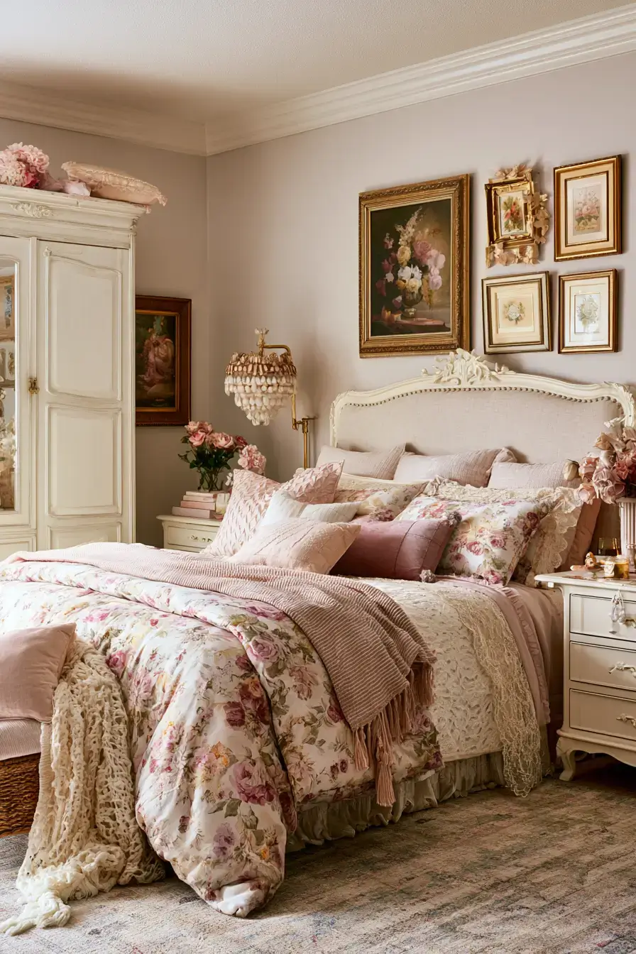 Coquette Room Decor 14 Girly Vintage Bedroom Design