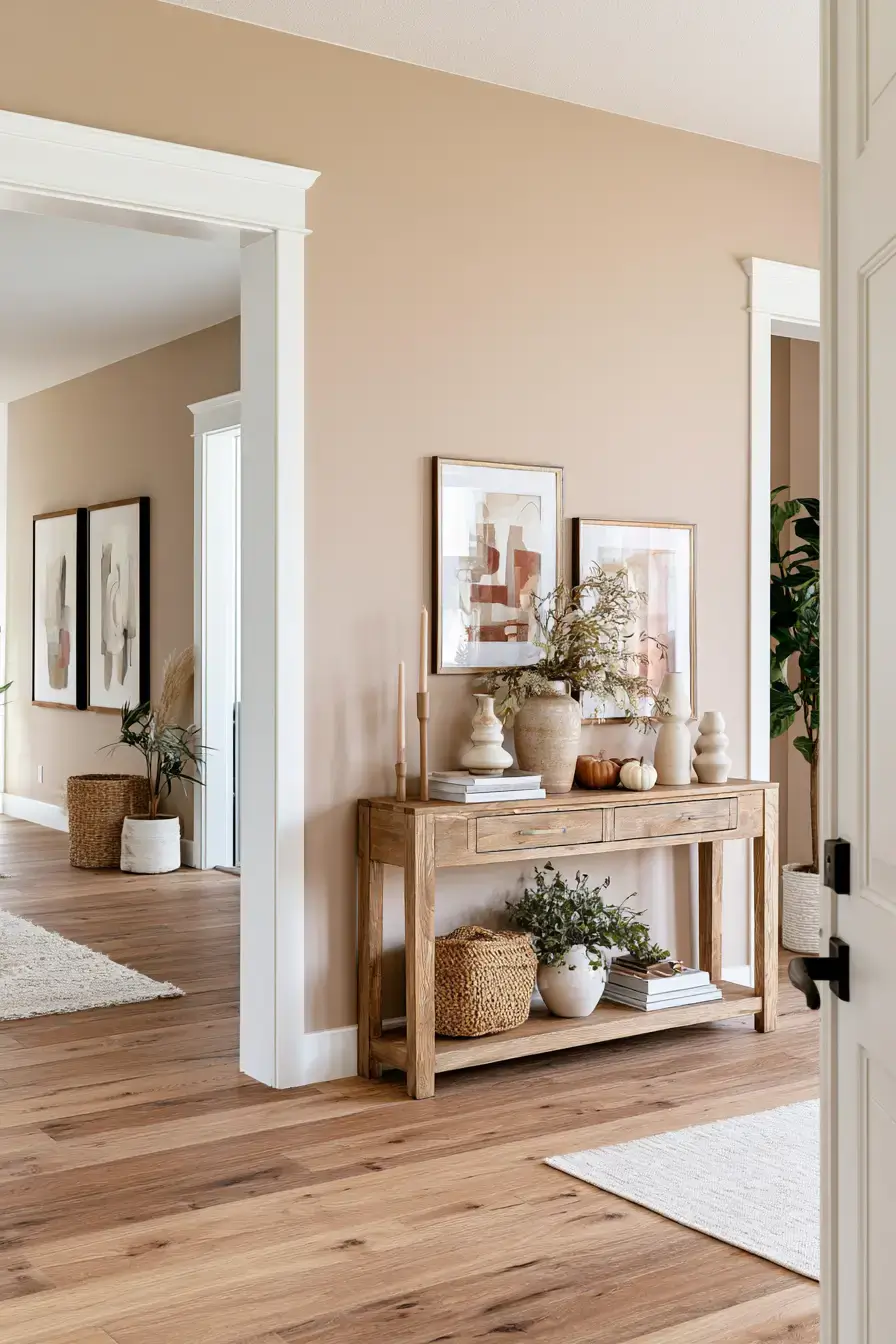 fall home decor 14 Layered Console Styling