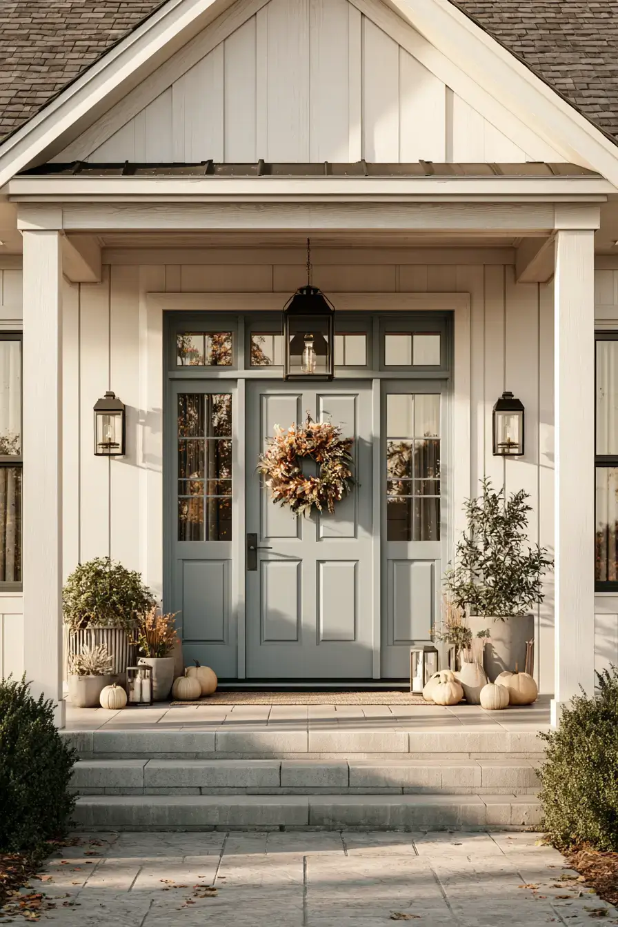 fall porch decor 14 Minimalist Autumn Entry