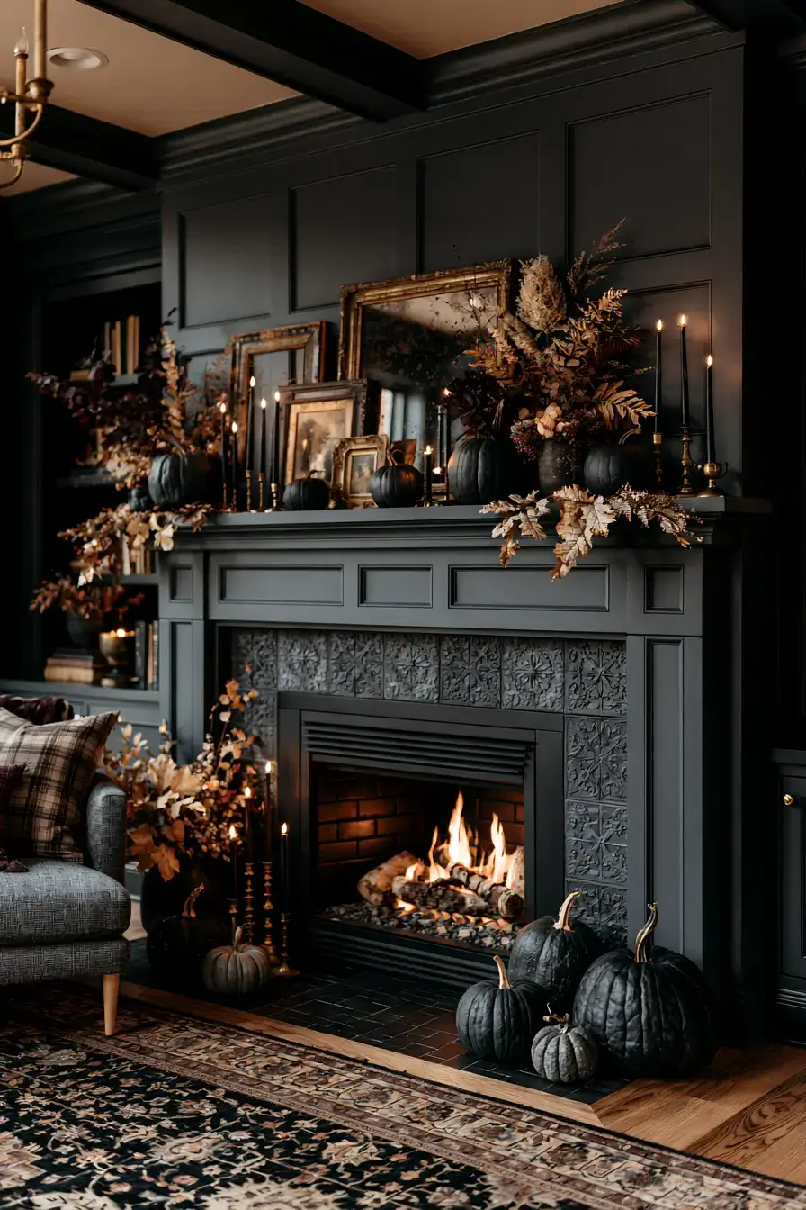 moody fall decor 14 Mysterious Mantel Moments
