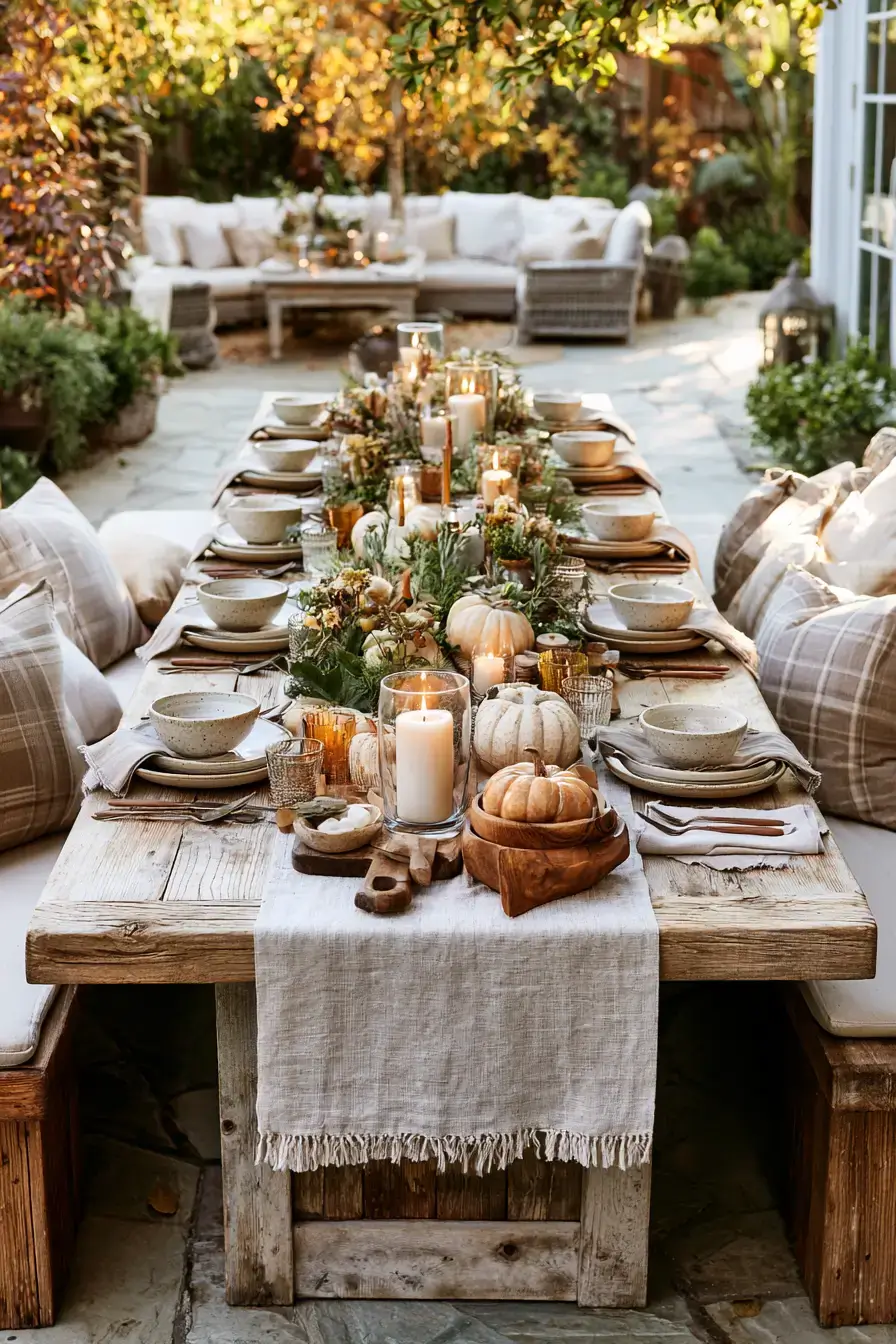 fall outdoor decor 14 Spiced Outdoor Tablescape
