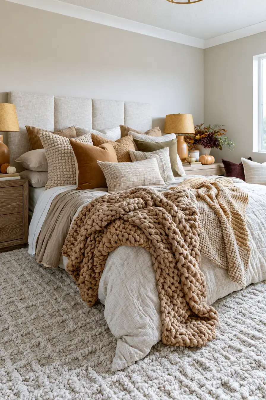 autumn home decor 14 Warm Guest Bedroom