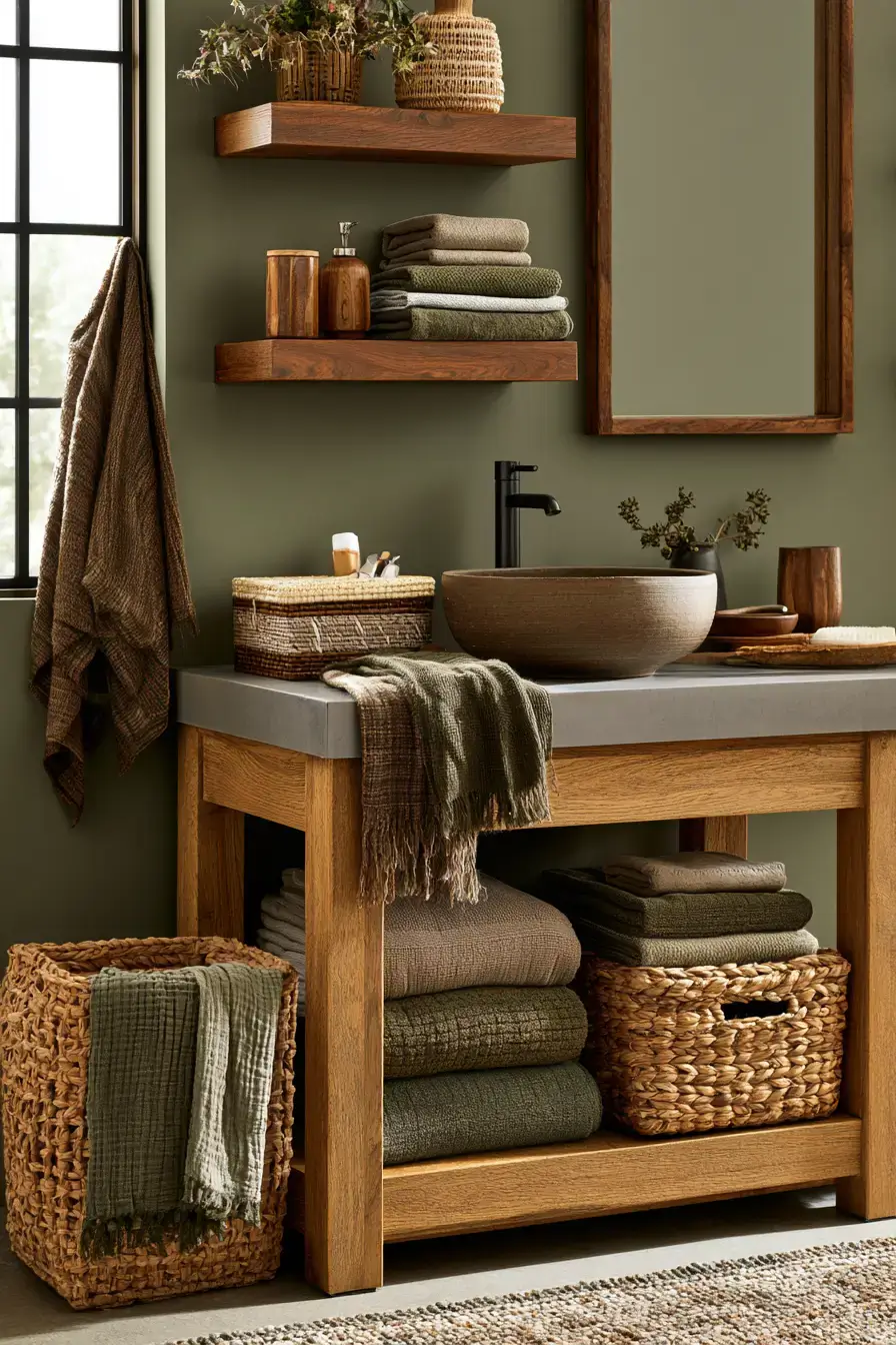 fall bathroom decor 14 Woodland Bath Haven
