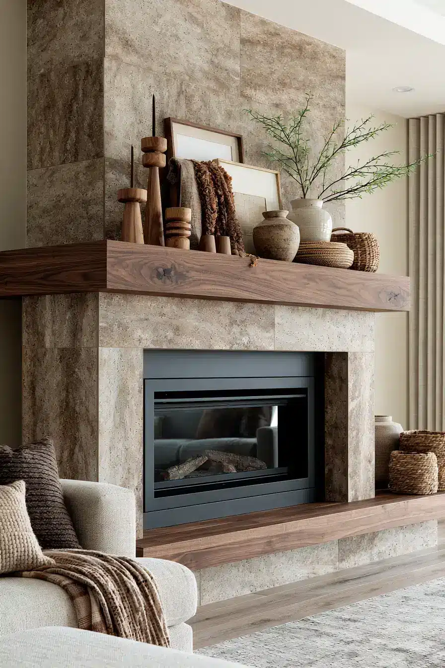 autumn fireplace decor 15 Chestnut Season Charm