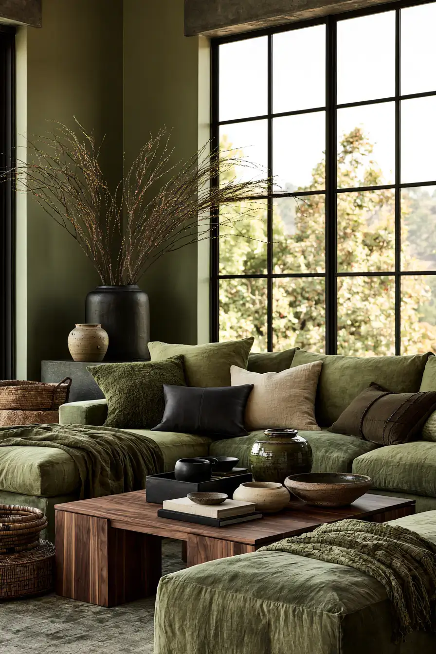 moody fall decor 15 Deep Olive Atmosphere
