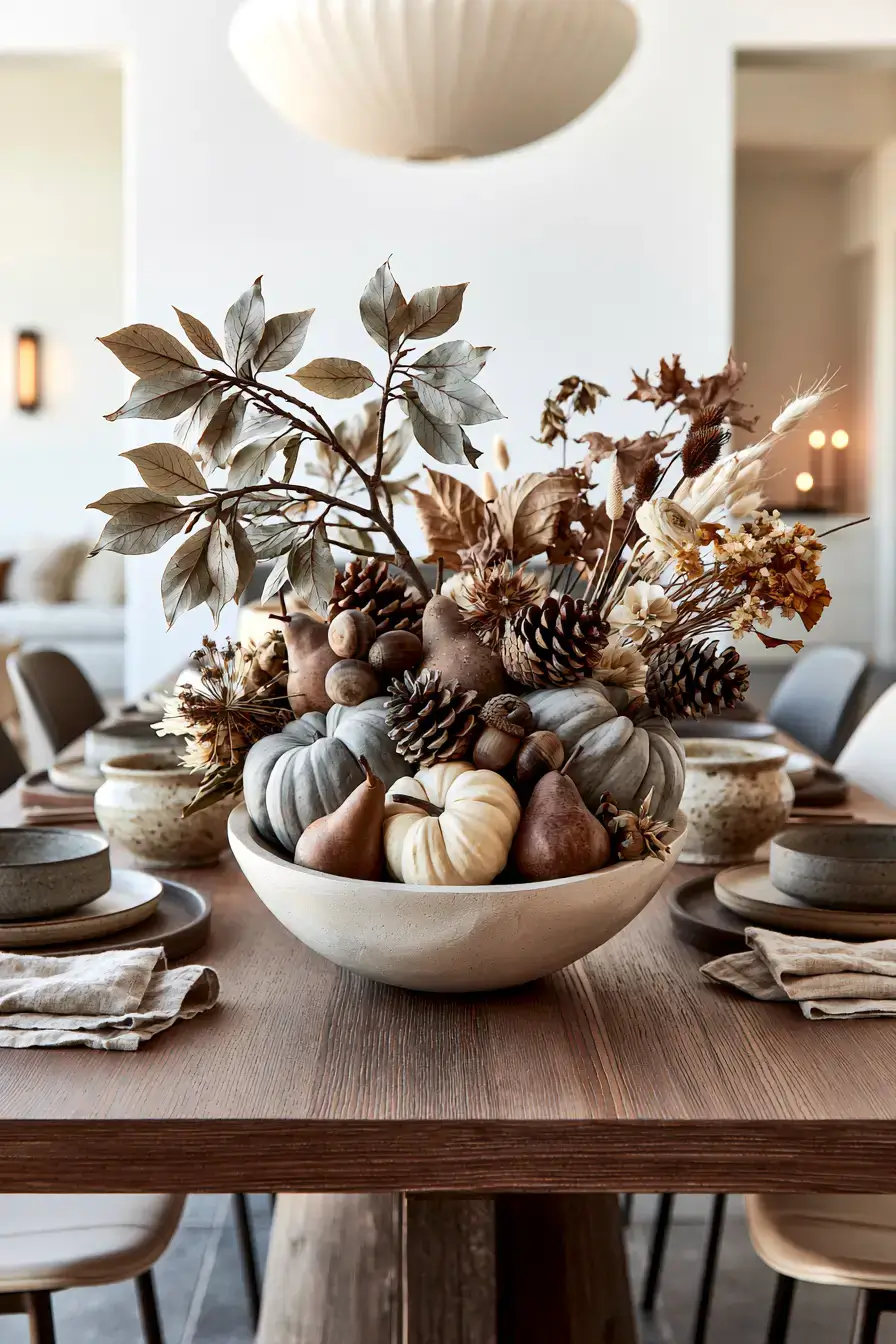 cozy fall decor 15 Natural Fall Centerpiece Ideas