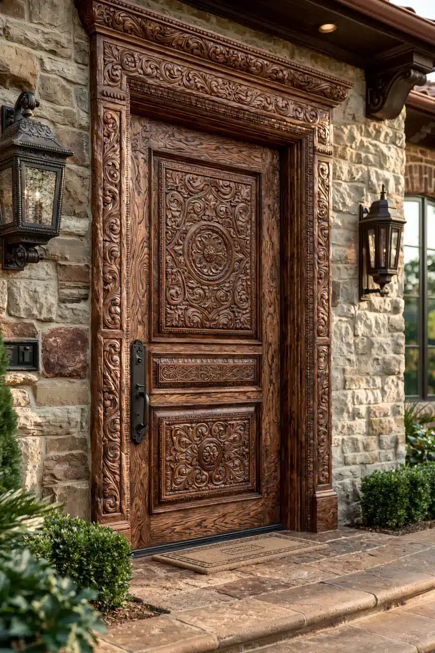 Main Entrance Door Design 16 Carved Timber Statement