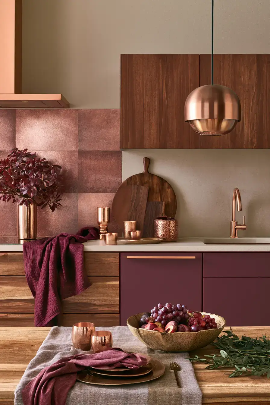 fall kitchen decor 16 Cranberry Copper Kitchen