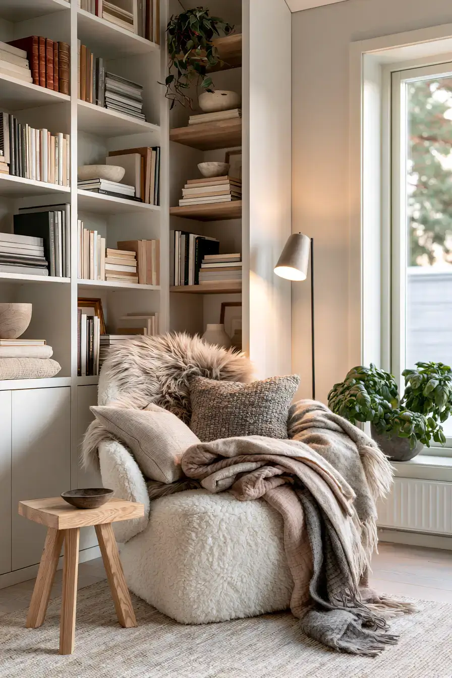 White Room Aesthetic 16 Nordic Light Reading Nook