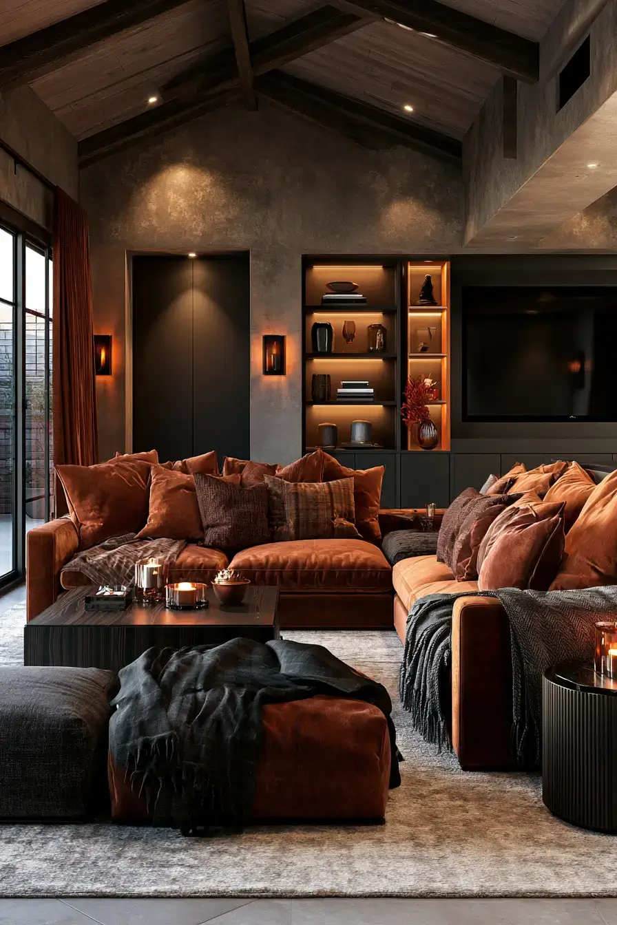 fall room decor 16 Velvet Media Room