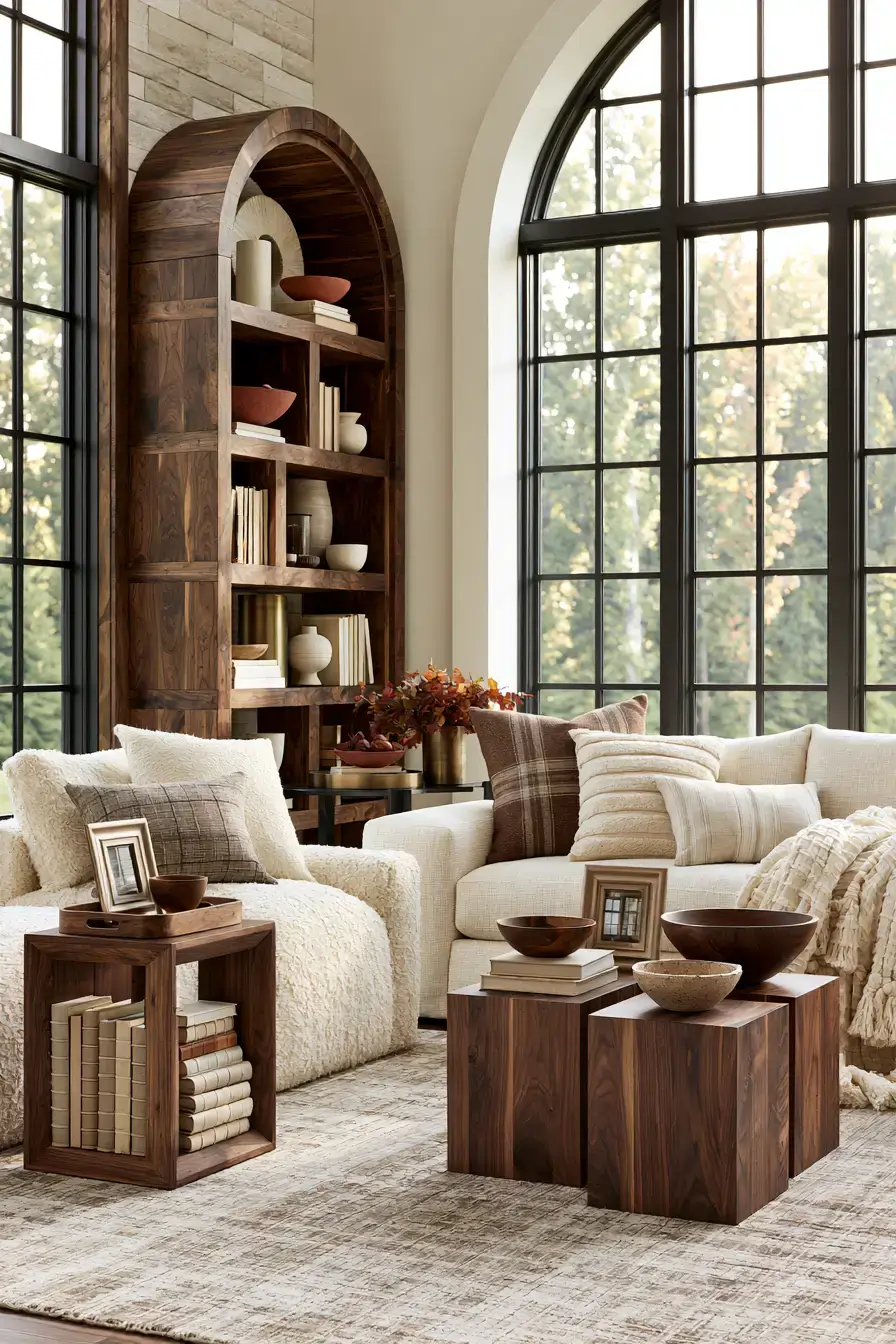 modern fall decor 17 Chic Walnut Warmth