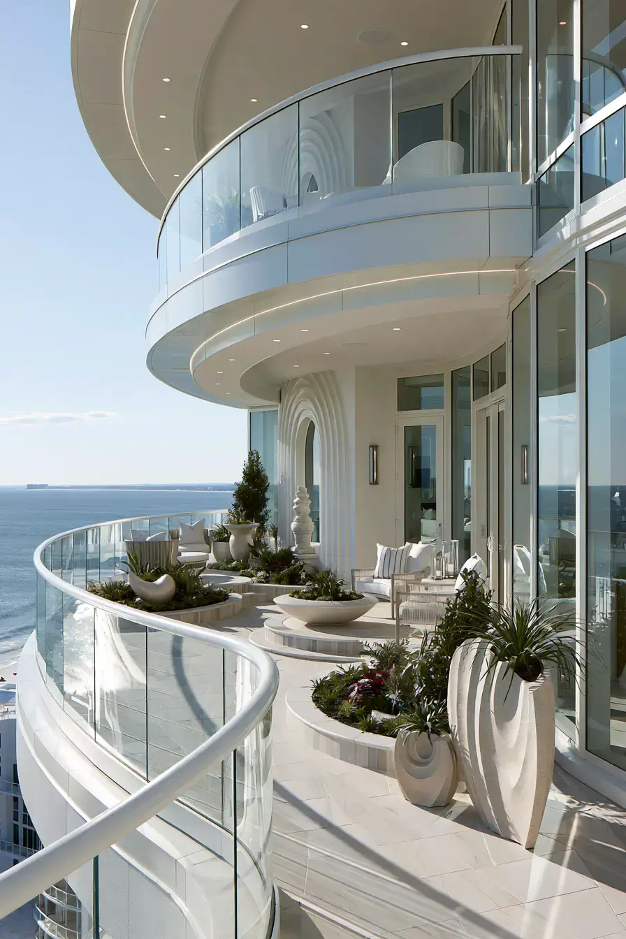 Balcony Railing Design 17 Curved Balcony Railings