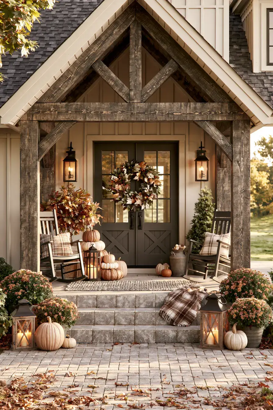 farmhouse fall decor 17 Farmhouse Front Door
