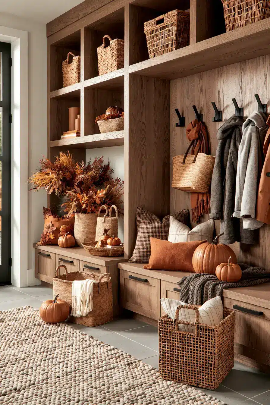 autumn home decor 17 Welcoming Mudroom Style