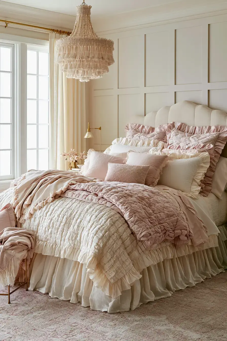 Coquette Room Decor 18 Delicate Ruffle Bedding Ideas
