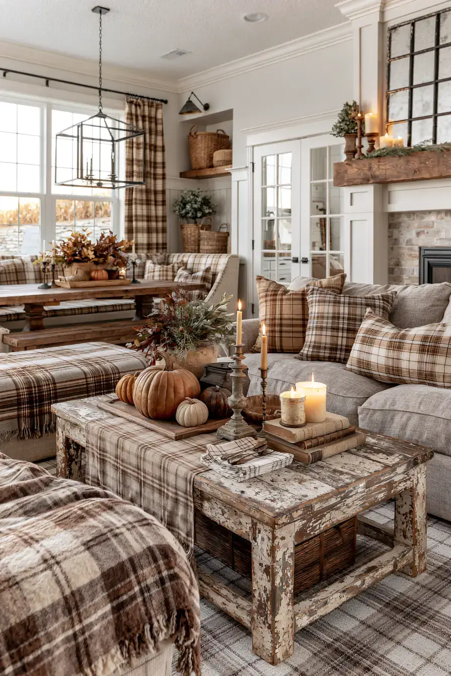 vintage fall decor 18 Warm Plaid Traditions