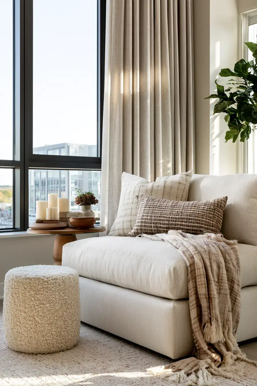 fall apartment decor 18 Warm Window Styling