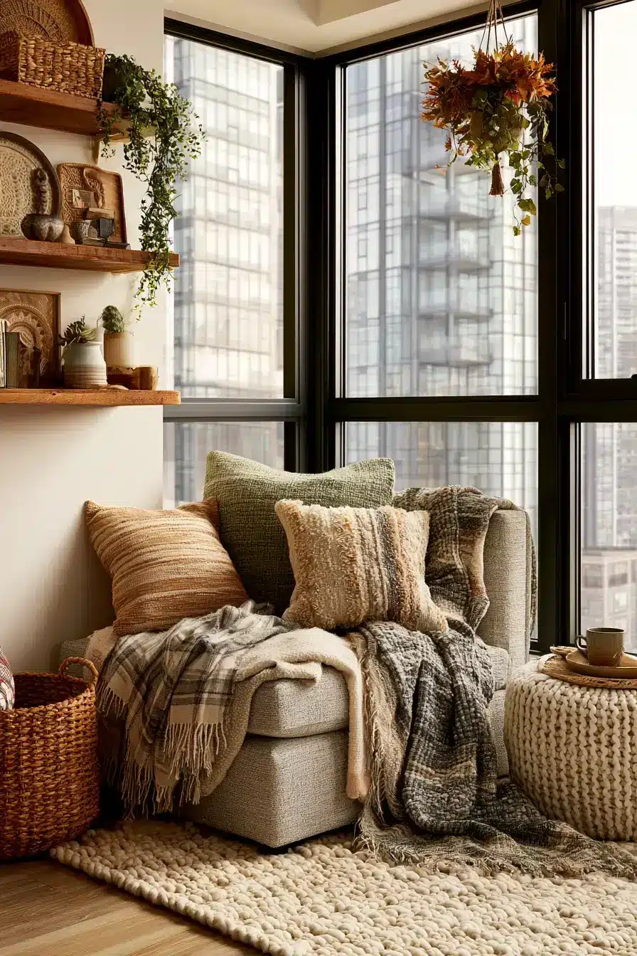 fall apartment decor 19 Chic Cozy Corners