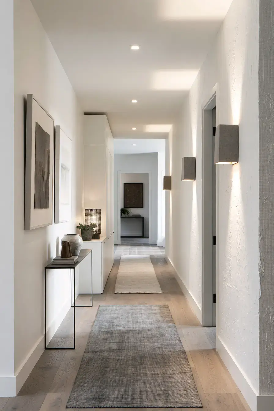 White Room Aesthetic 19 Contemporary Bone Tone Hallway