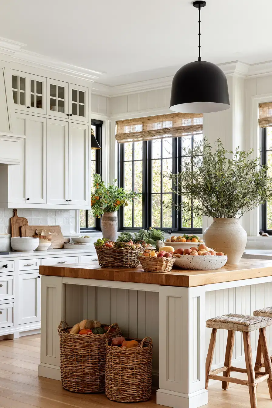 fall kitchen decor 19 Orchard Basket Display