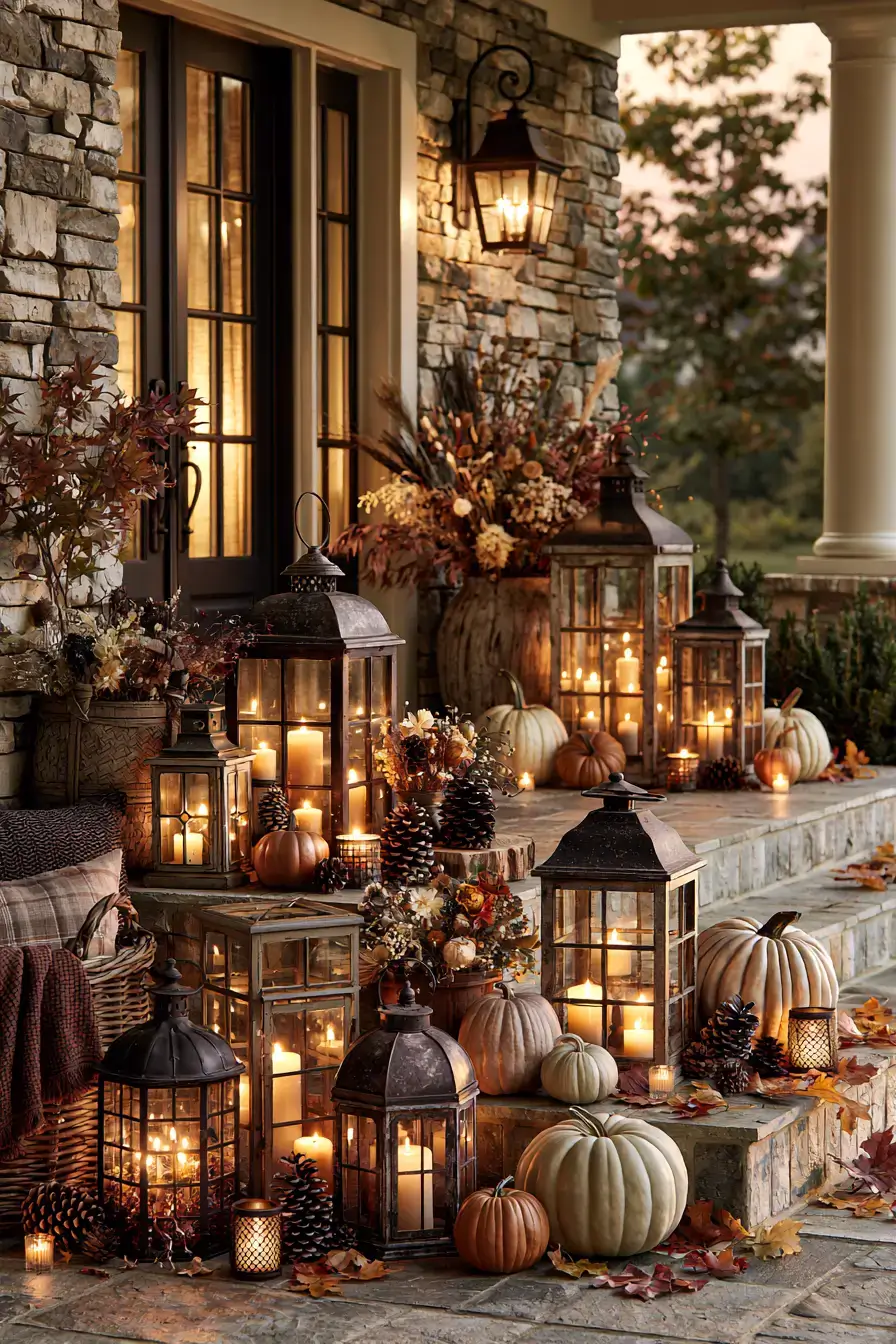 vintage fall decor 19 Vintage Lantern Magic