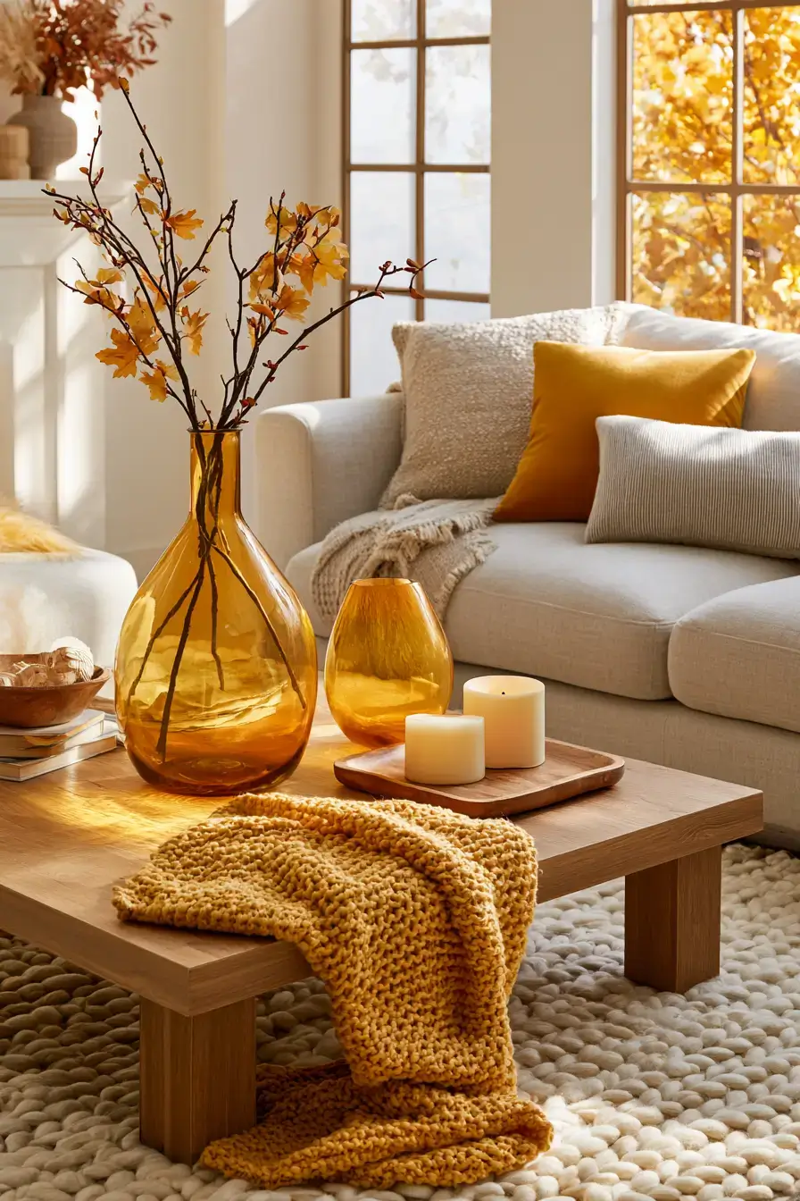 fall apartment decor 2 Amber Apartment Glow