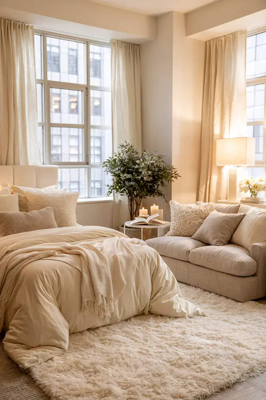 Bedsitter Arrangement Ideas 2 Cozy Studio Room Setup