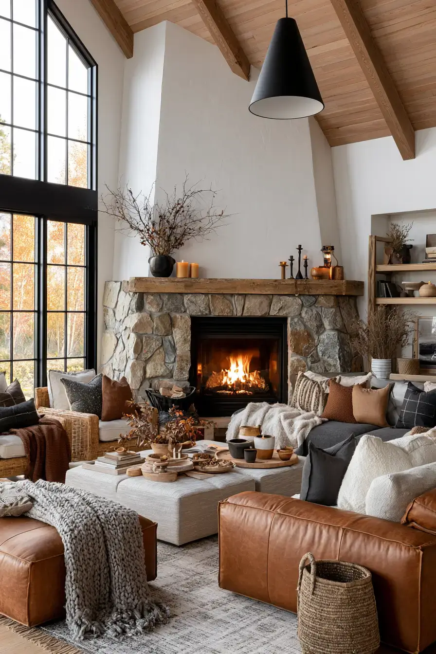 fall living room decor 2 Harvest Hearth Haven