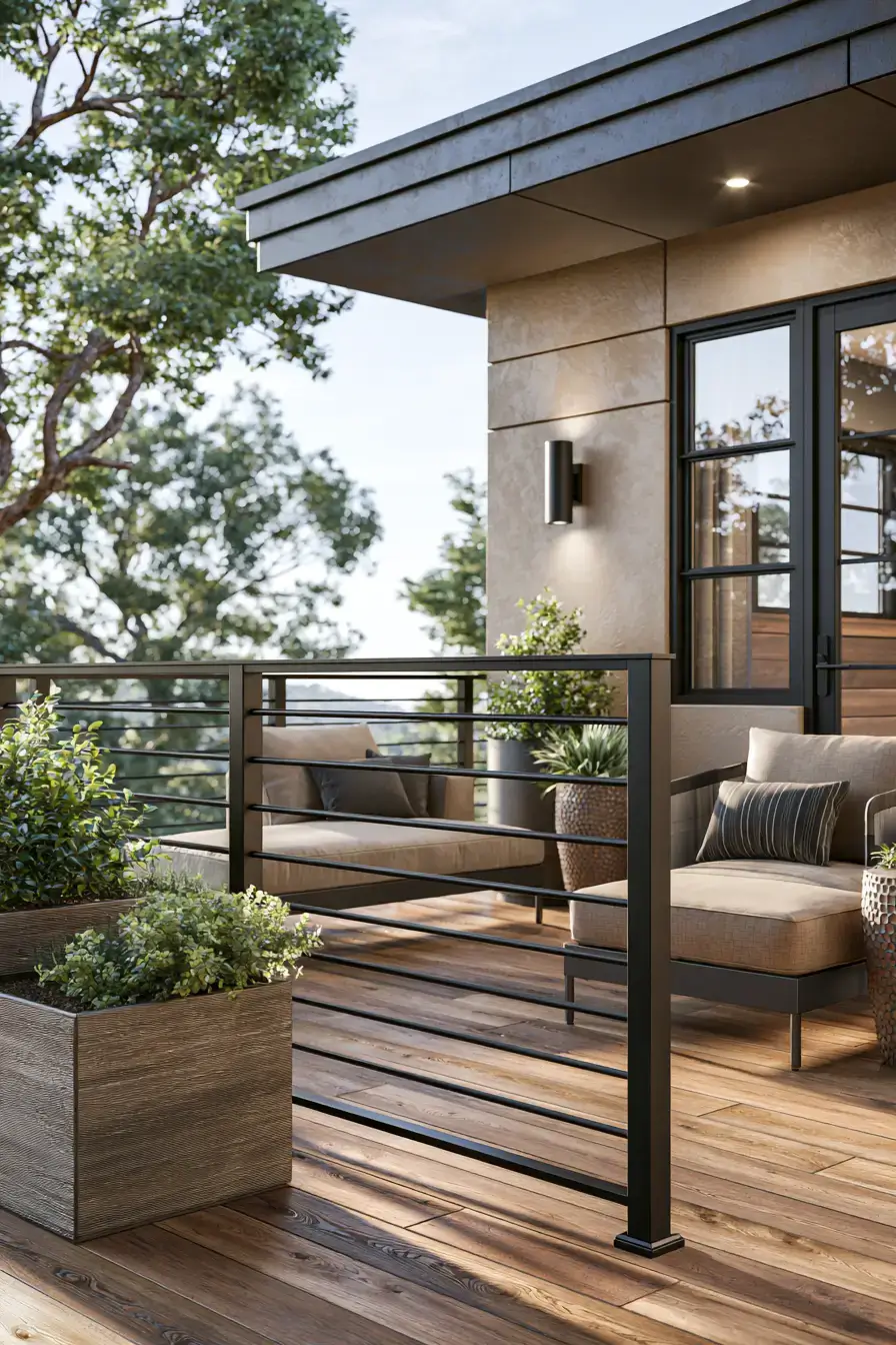 Balcony Railing Design 2 Modern Metal Balcony Design