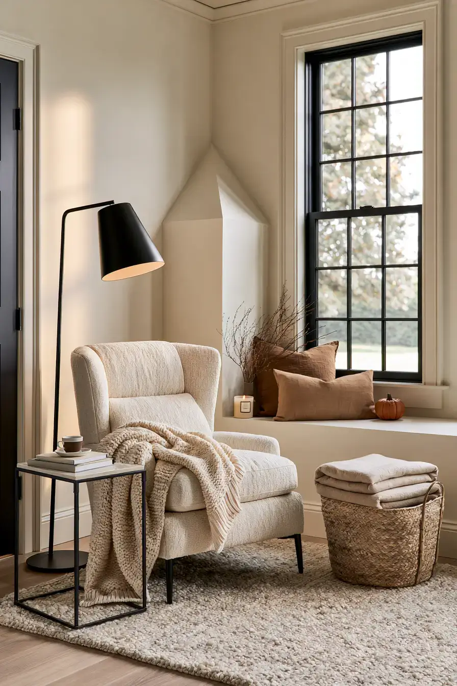 cozy fall decor 20 Cozy Fall Reading Nook