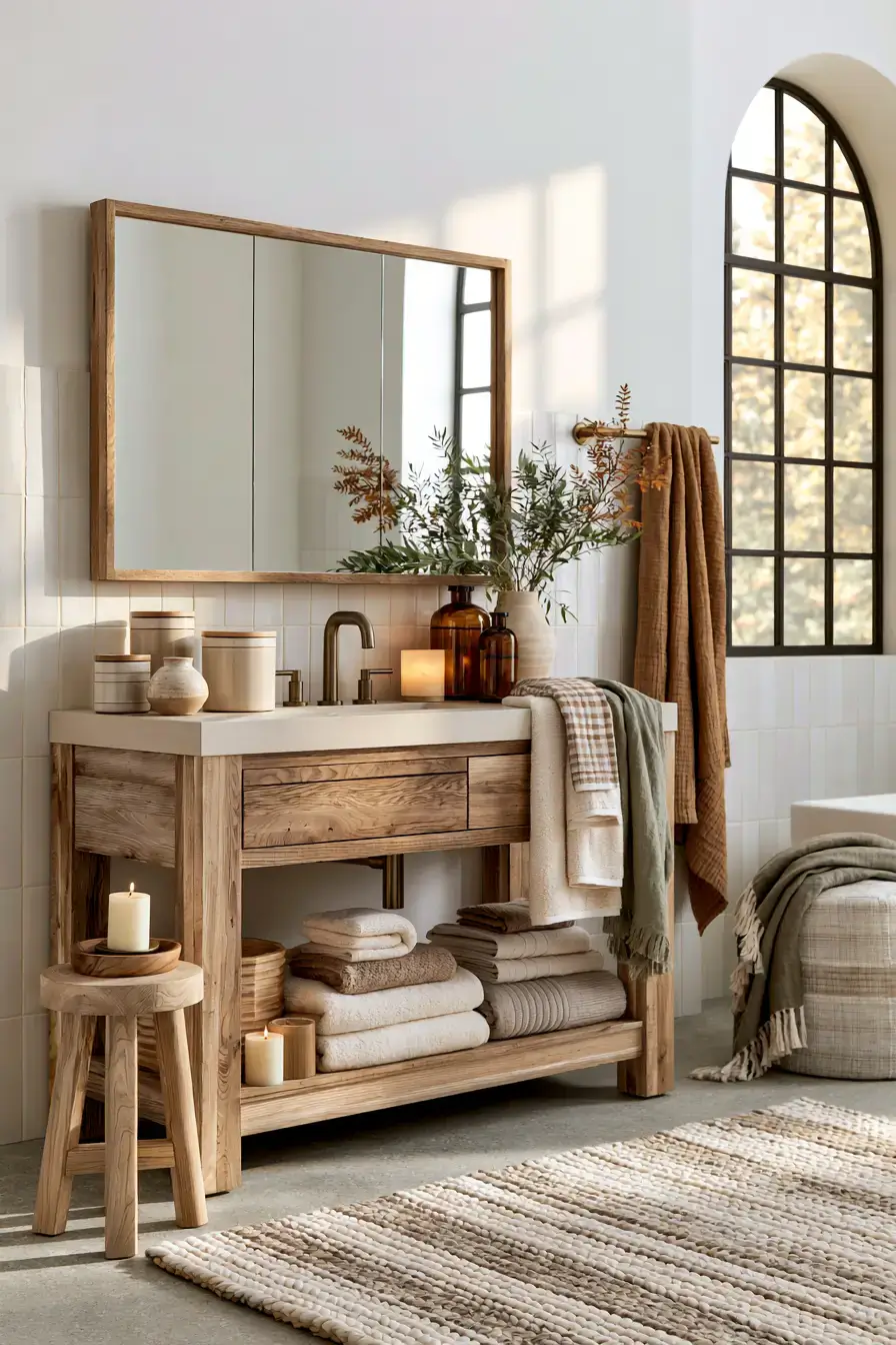elegant fall decor 20 Minimalist Autumn Bathroom
