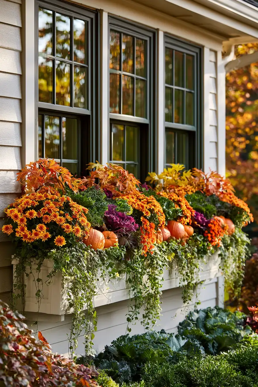 fall outdoor decor 21 Autumn Window Box