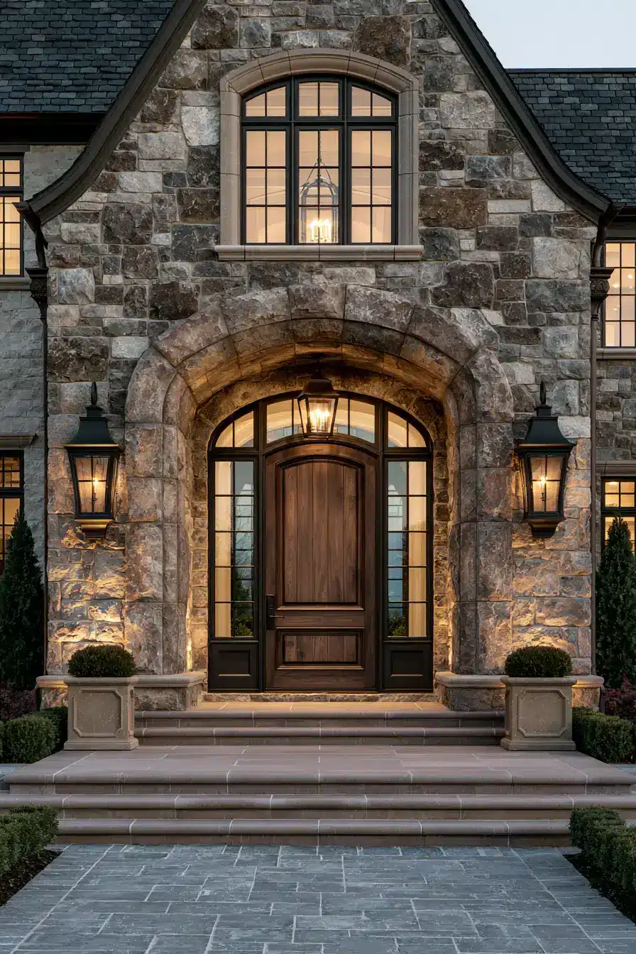 Main Entrance Door Design 22 Natural Stone Entrance