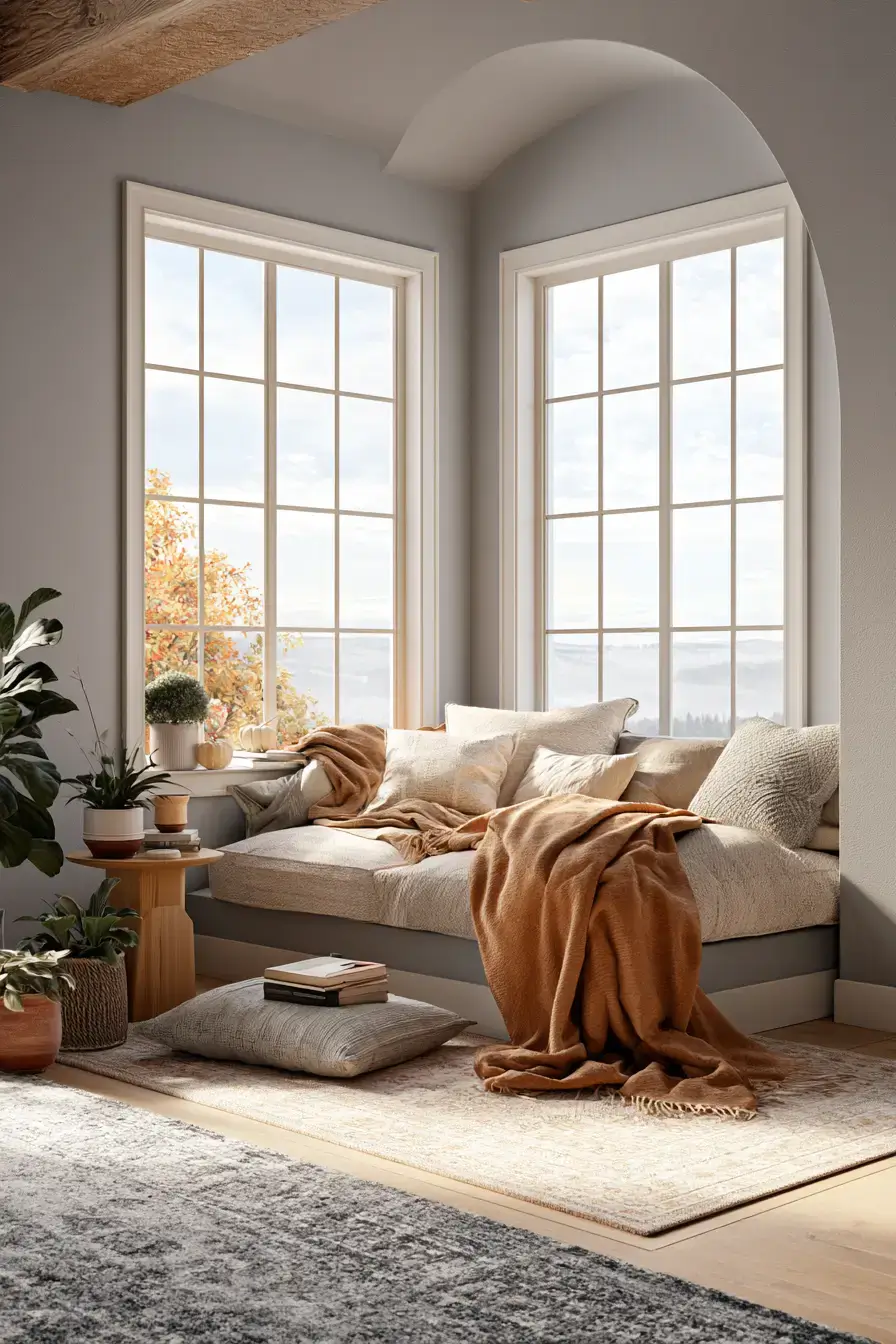 fall home decor 23 Cozy Window Corners