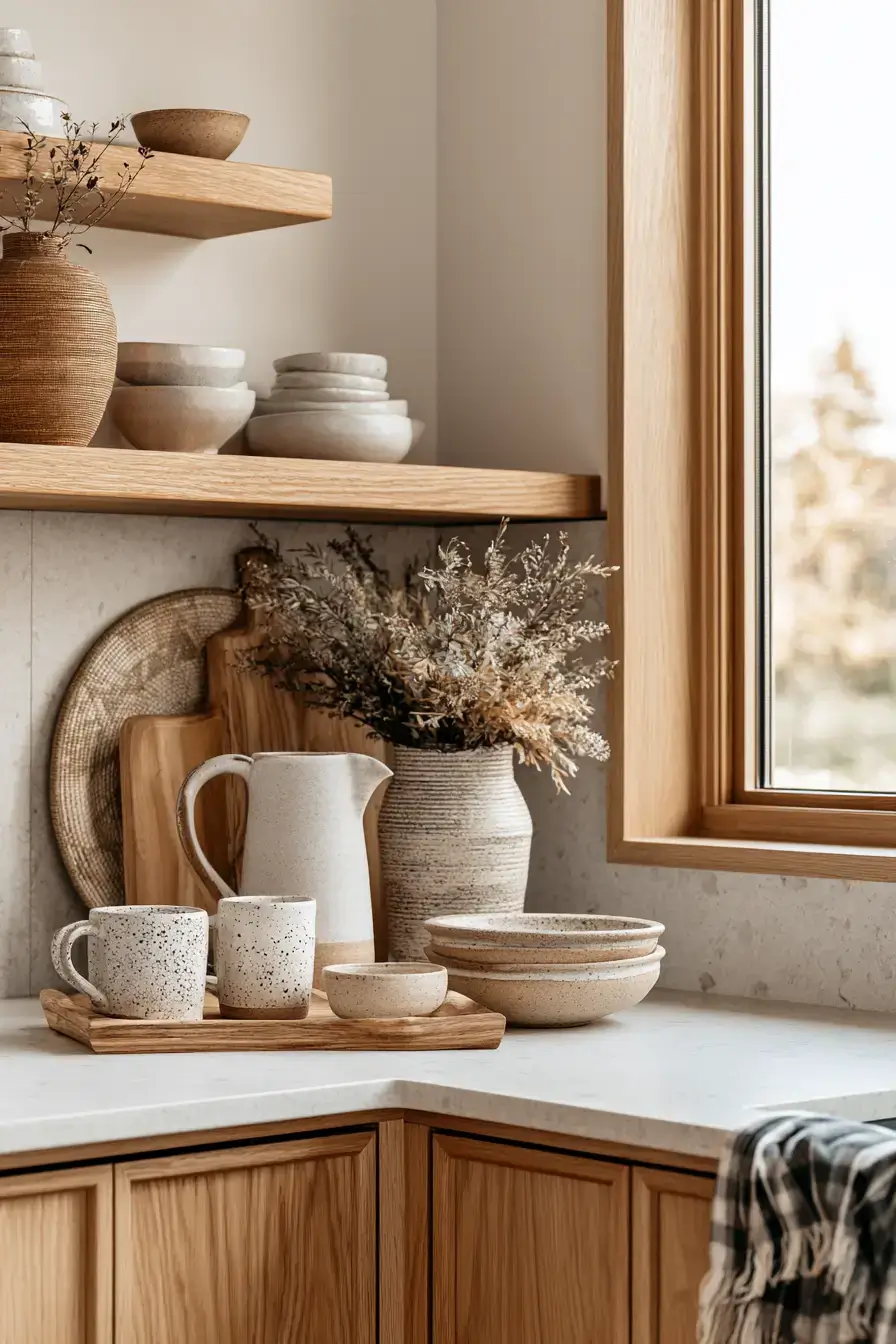 fall kitchen decor 23 Earthy Ceramic Moments